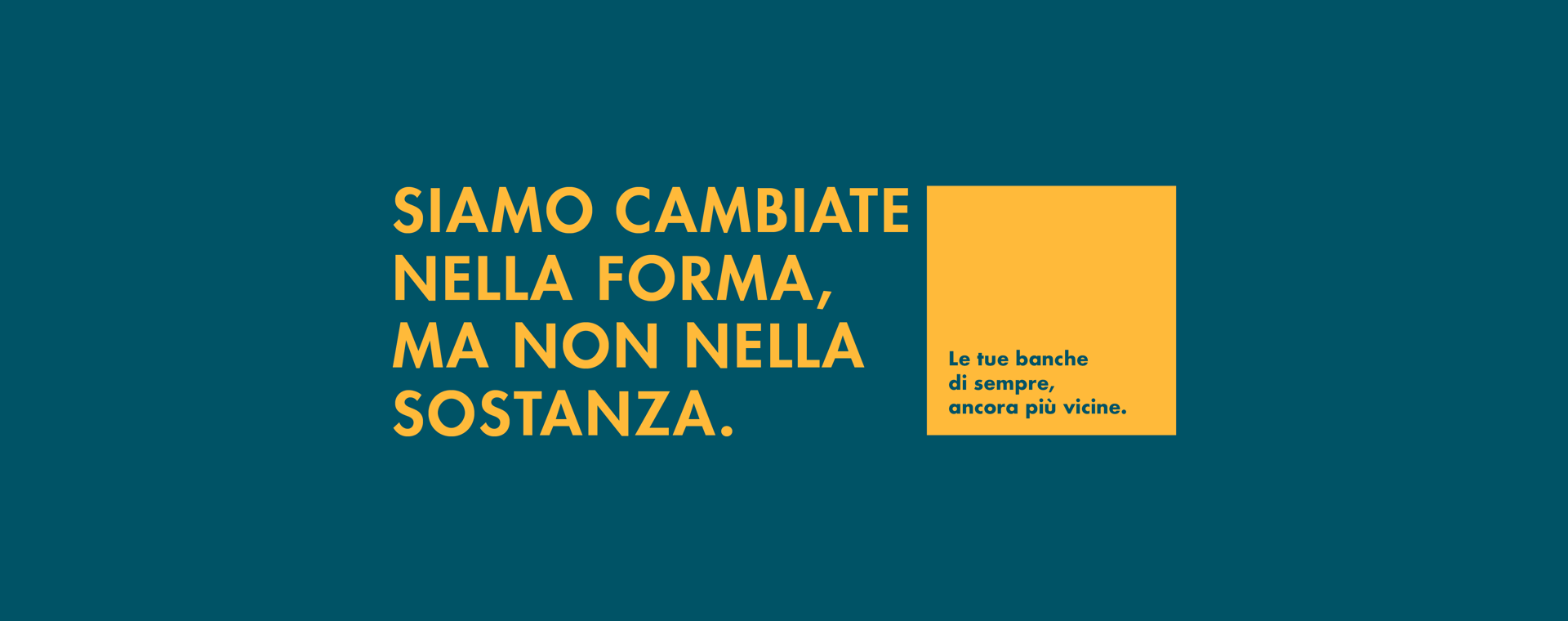 Siamo una banca vicino a te e a ogni risparmiatore